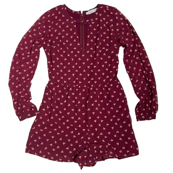 Abercrombie & Fitch Choker Neck Winter Floral Romper - Picture 2 of 8